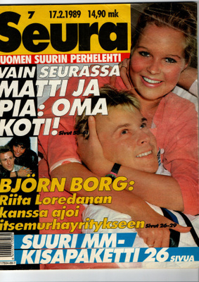 Seura n:o 7 1989 Miss-Suomi-kisat. Lahti MM-kisat. Björn Bor