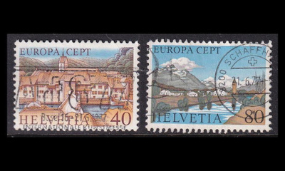 Sveitsi 1094-5 o Europa maisemia (1977)