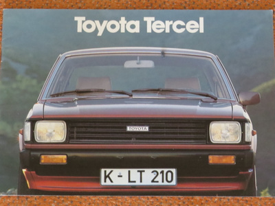 1981 Toyota Tercel esite - KUIN UUSI - 20 sivua