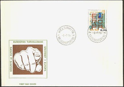 1973 ETYK ensipäivä, pvm-leima
