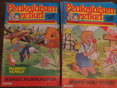 Peukaloisen retket 1985 numerot 2, 3, 5, 6, 11, 12, 14 ja 15