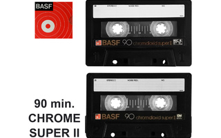 C-KASETTI BASF CHROME SUPER II 90 min. - ILMAINEN TOIMITUS