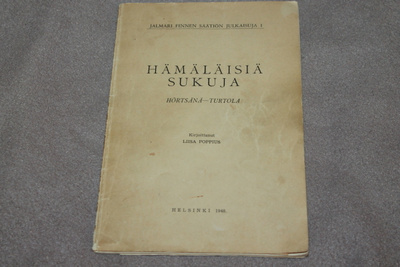 Liisa Poppius- Hämäläisiä sukuja Hörtsänä - Turtola