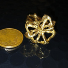 Vintage kotimainen desing kullattua 18k sormus pronssi - pikkukuva 3