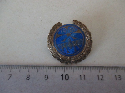 hopeinen ruuvimerkki kk emalimerkki 1920 nro.34