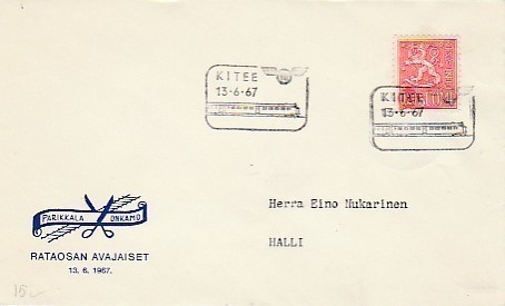 ERIKOISLEIMA , Rataosan avajaiset 13.6.1967