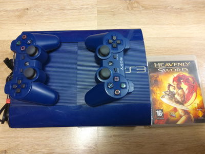 PS3 Super Slim sininen