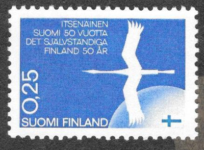 Itsenäinen Suomi 50v 0,25mk 1967 (LAPE 634) **
