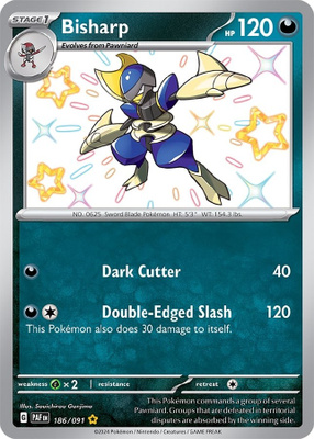 Bisharp 186/091 - Paldean Fates - NM/M