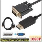 Uusi 1,8 m DisplayPort DP - VGA-muunninkaapeli - pikkukuva 1