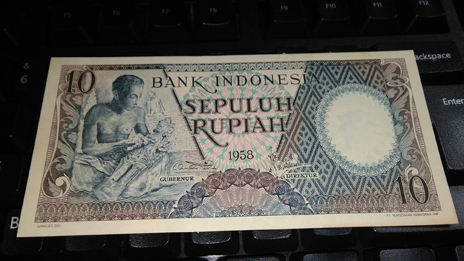 Indonesia 10 Rupiah 1958 P56 UNC