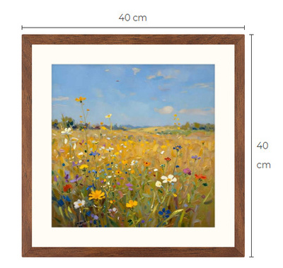 Uusi uniikki kesämaisema art print taulu 40 cm x 40 cm