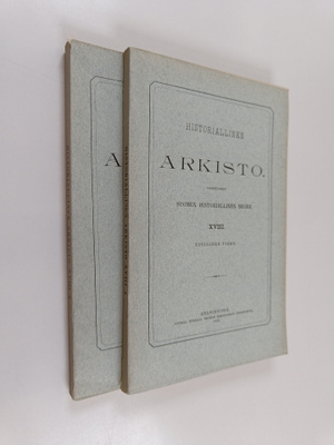Historiallinen arkisto XVIII : 1-2