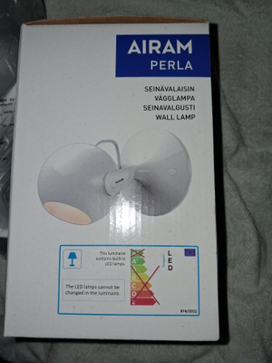 Seinävalaisin Airam Perla led valkoinen   uusi