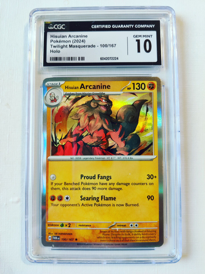 Hisuian Arcanine Twilight Masquerade 100/167 CGC 10