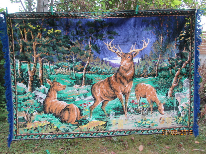 Gobeliini  peurat/180 cm x 120 cm +hapsut,,upea