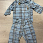 Poikien ruudullinen  pyjama oloasu koossa 98/104 - pikkukuva 1