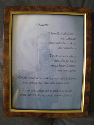 Pieni taulu; Rauha