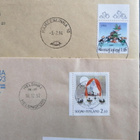 Muumimerkkikirjeitä 2 kpl, kulkuneet vuosina 1992 ja 1994 - pikkukuva 2