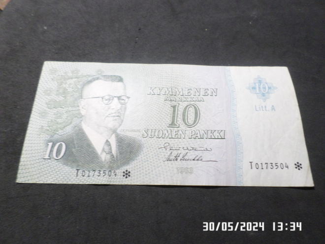 10  mk  1963 Litt. A  Tähtiseteli  T0173504    Kl  6  Siisti