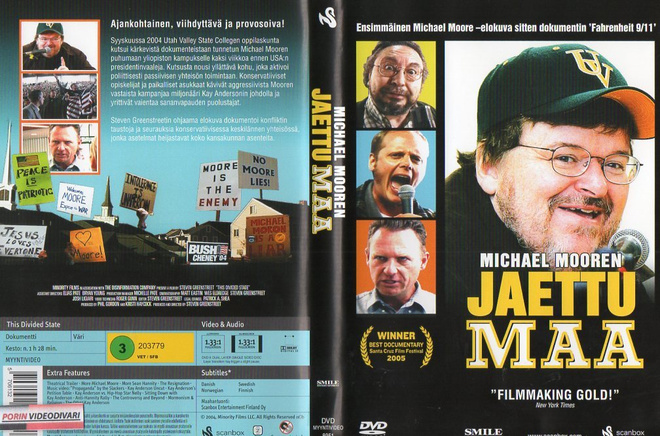 jaettu maa	(2 607)	k	-FI-	DVD	suomik.				michael moore, 1h 2