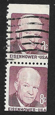 USA - Eisenhower 1971 (Mic. 2x1031) = pystypari siirtymä