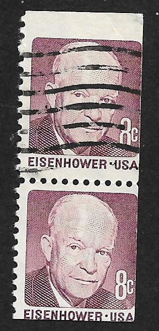 USA - Eisenhower 1971 (Mic. 2x1031) = pystypari siirtymä