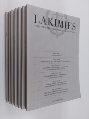 Lakimies vuosikerta 2013 (7 lehteä) : Suomalaisen lakimie...