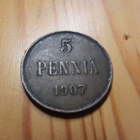 5 Penniä 1907 mahd. kl 5 - pikkukuva 2
