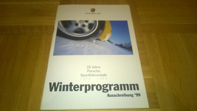 Esite Porsche Winterprogramm/talviajokoulutus, 1999