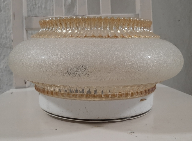 Vintage valaisin pyöreä kupu lasia design