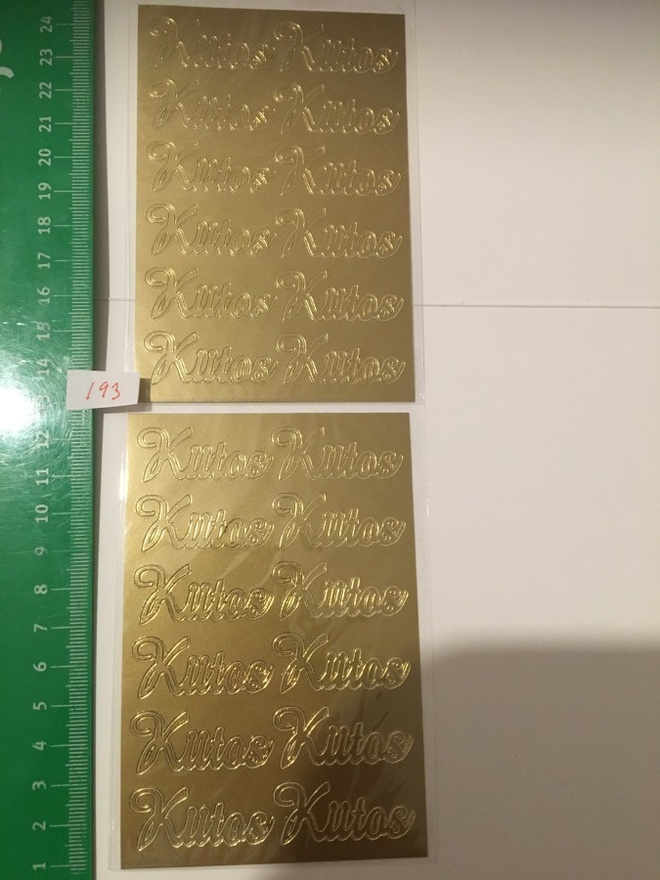 tarra 193 : tekstitarra Kiitos kulta 2 arkkia
