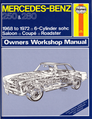 Mercedes 250 & 280 6 sylinterinen sohc  1968-72 korjausopas