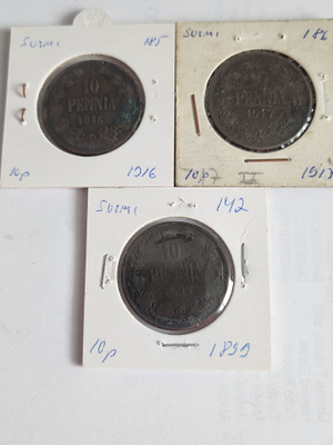 Suomi	10 penniä 1899/1916/1917    (14072)