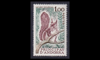 Andorra Fr 288 ** Luonnonsuojelu orava (1978)