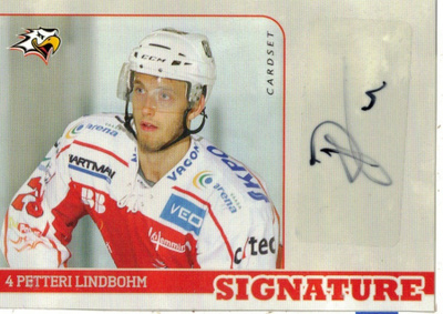 2014-15 Cardset PETTERI LINDBOHM Sport Ässät Signature