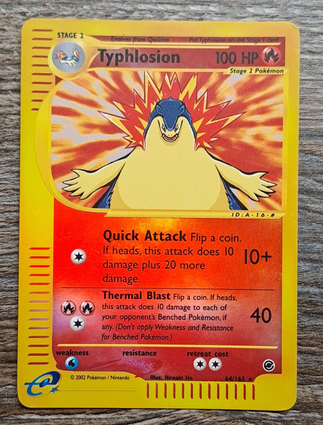Typhlosion rare reverse holo 64/165!