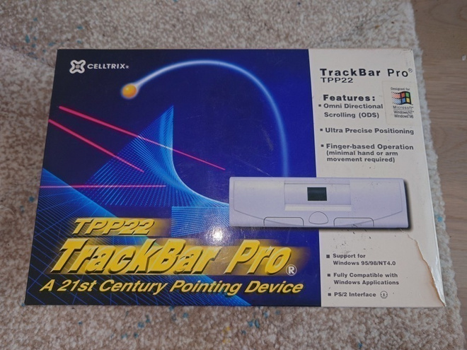 Celltrix TrackBar Pro TPP22 retro ergonomiahiiri ps/2 win95