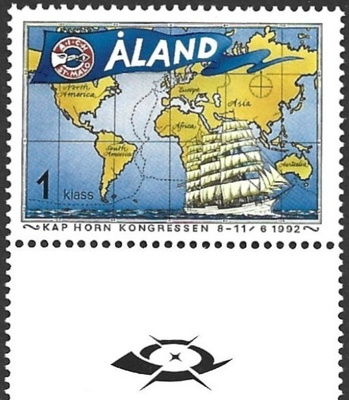 Åland 1992 Kap-Horn 1. lk välilöpari logo **  LaPe 055