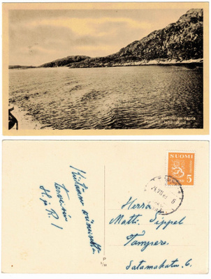 Vanha kortti, Suomi, Jäämeren ranta