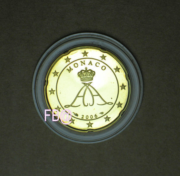 2006 MONACO : 20c   Uudenmallinen, proof sarjasta