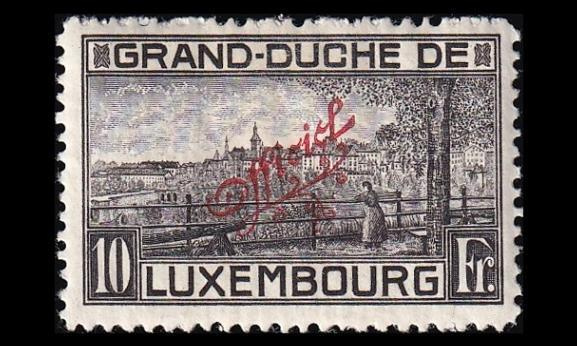 Luxemburg 128A * Virkamerkki maisema 10 Fr (11½:11) (1922)