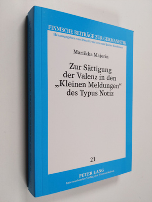Mariikka Majorin : Zur Sättigung der Valenz in den "Klein...