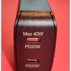 40W tupla-USB-C PD -pikalaturi + Toocki 1m kaapeli #29060 - pikkukuva 1