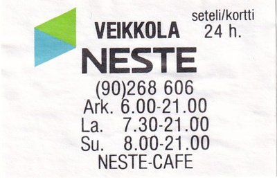 Veikkola,  NESTE      6/10