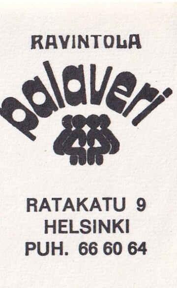 Helsinki, Ravintola palaveri , Ratakatu 9,   s66
