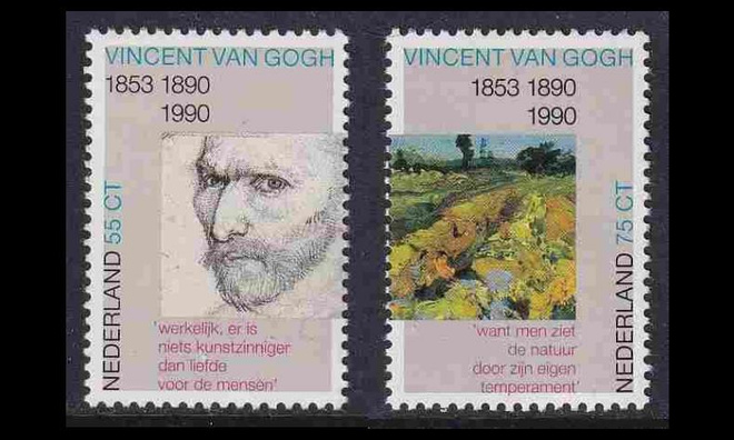 Alankomaat 1377-8 ** Vincent van Gogh taide (1990)