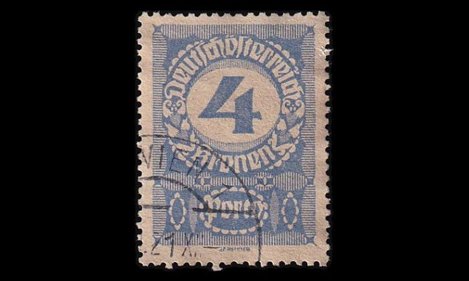Itävalta P_88y o Porto 4 Kr harm.pap (1920)