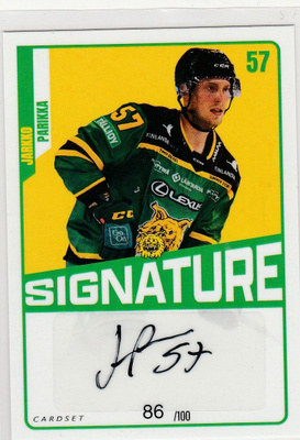 2023/24 Cardset Signature Jarkko Parikka , Ilves