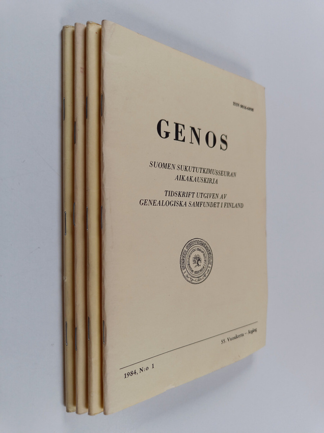Genos vuosikerta 1984 (1-4) : Suomen sukututkimusseuran a...